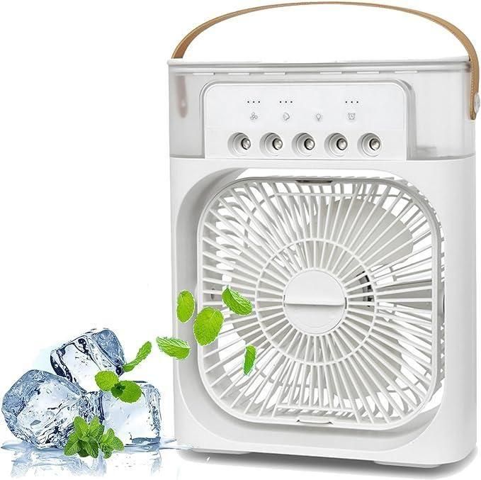 Multifunction Water Spray Mist Fan Air Cooler – USB Portable Humidifier Fan