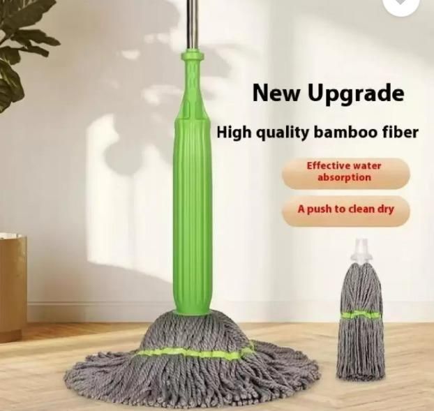 Self-Twisting Water Rotating Mop with Microfiber Head