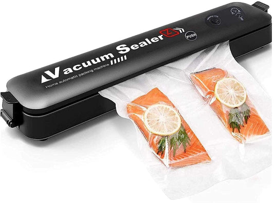 Vacuum sealer machine for food preservation with dry and moist sealing modes