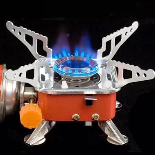 Portable butane gas stove for outdoor camping picnic and travel cooking