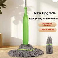 Self-Twisting Water Rotating Mop with Microfiber Head