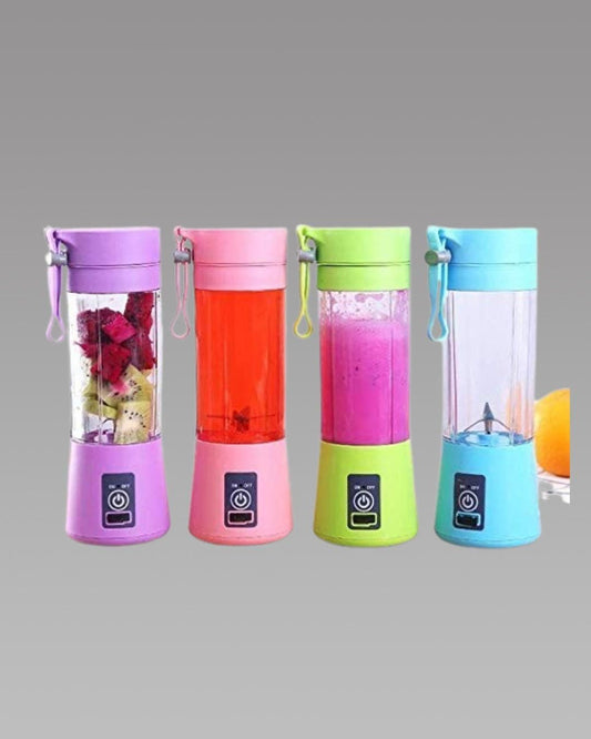 Portable electric USB juice maker 380ml with 6 blade blender for smoothies