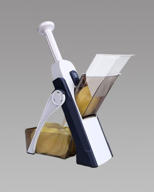 Adjustable vegetable slicer mandoline cutter with stainless steel blades for kitchen use