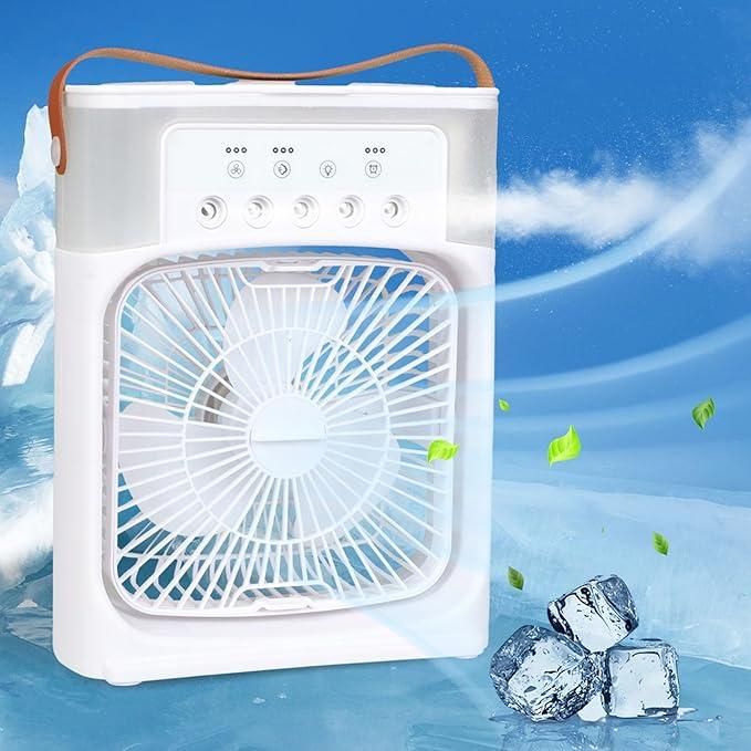 Multifunction Water Spray Mist Fan Air Cooler – USB Portable Humidifier Fan