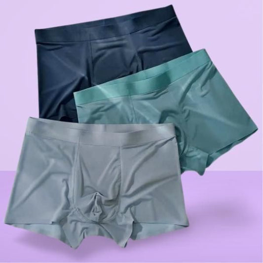 Men’s ice silk briefs boxers pack of 3 comfortable breathable innerwear