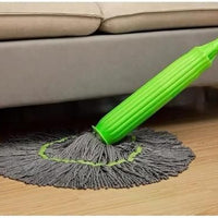 Self twisting water rotating mop with microfiber head for floor cleaning