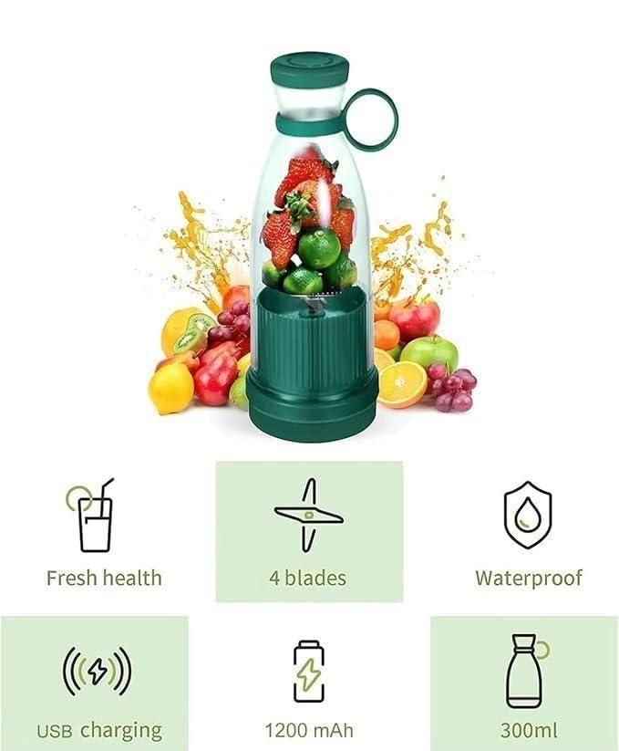 Portable Mini Blender for Fresh Juice – USB Rechargeable Juice Maker