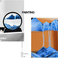Relaxing Kinetic Sandscape Art Table Desk – 3D Moving Sand Art Decor