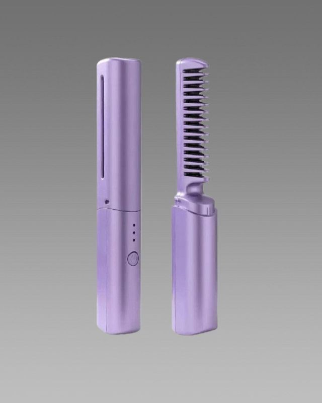 Meneflix portable mini hair straightener cordless rechargeable hot comb