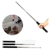 Stainless steel portable folding safety stick black personal protection tool