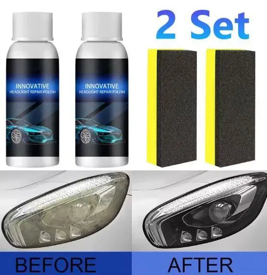 Car headlight repair fluid scratch remover pack of 2 for headlight restoration